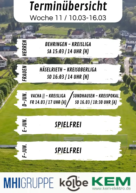 Wochenübersicht KW 11