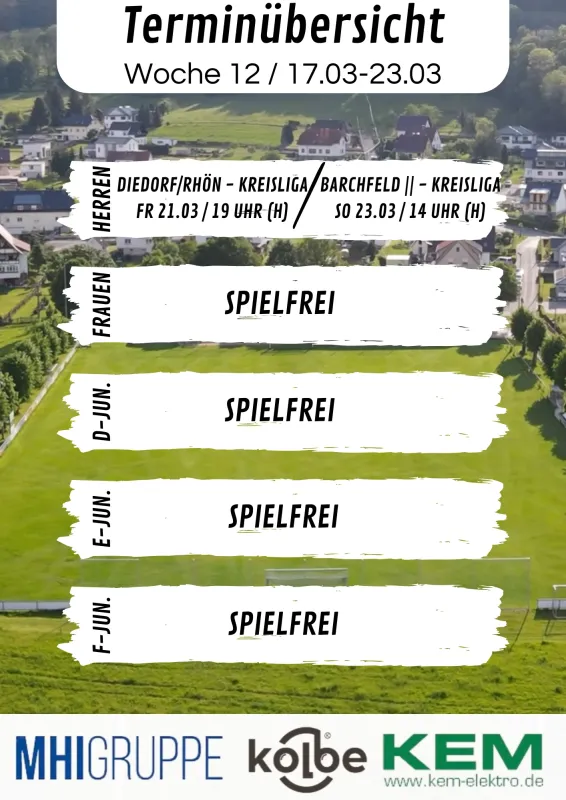 Wochenübersicht KW 12