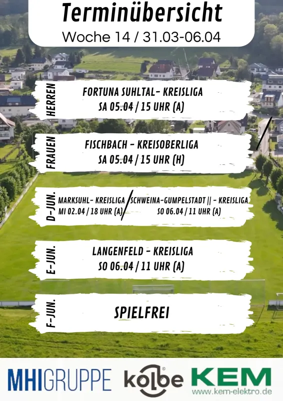 Wochenübersicht KW 14