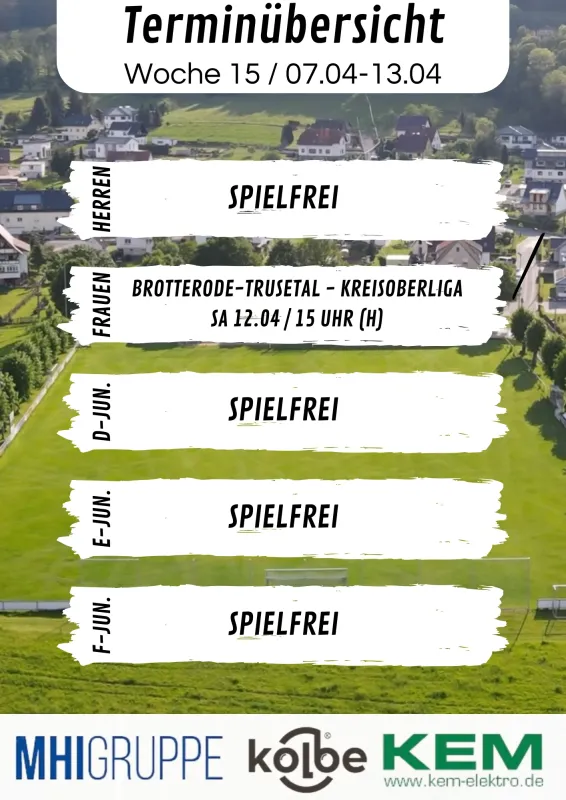 Wochenübersicht KW 15