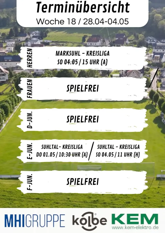 Wochenübersicht KW 18