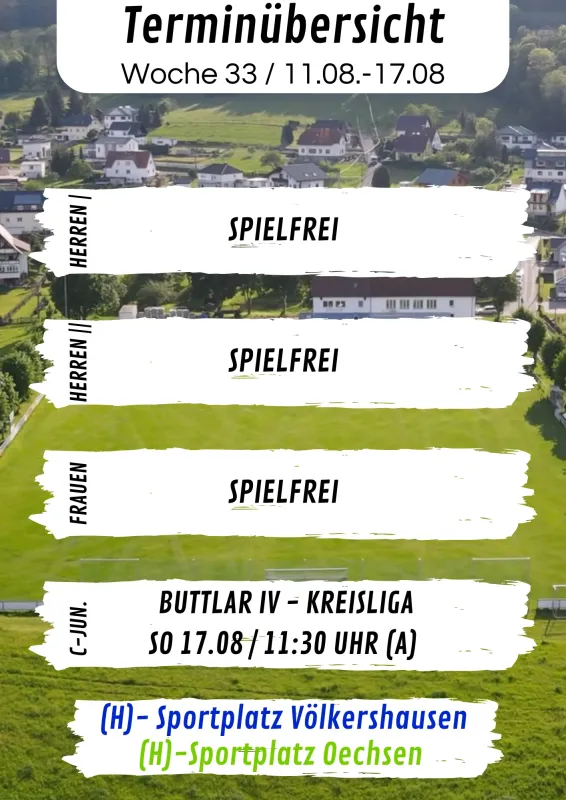 Wochenübersicht KW 33