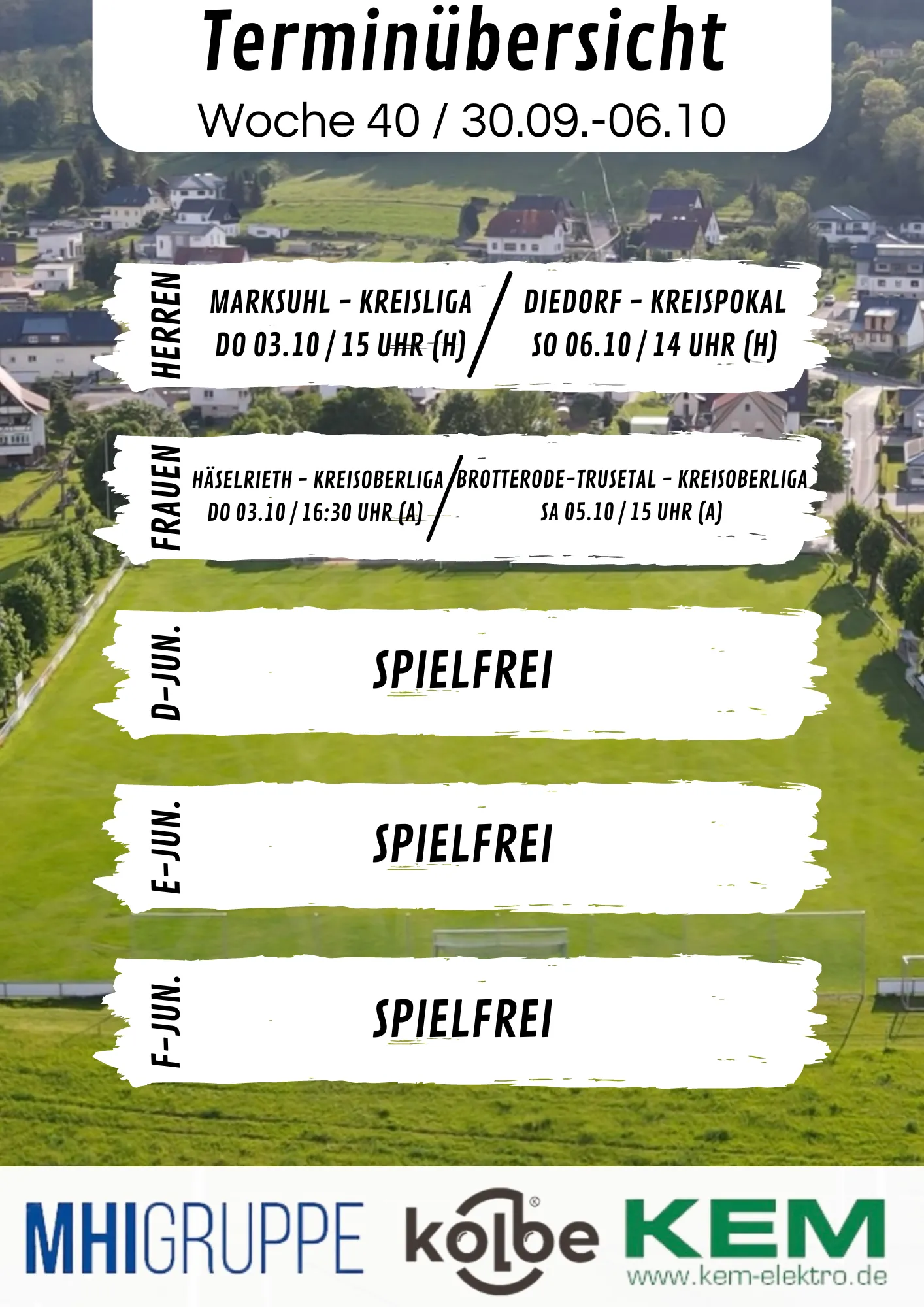 Wochenübersicht KW 40