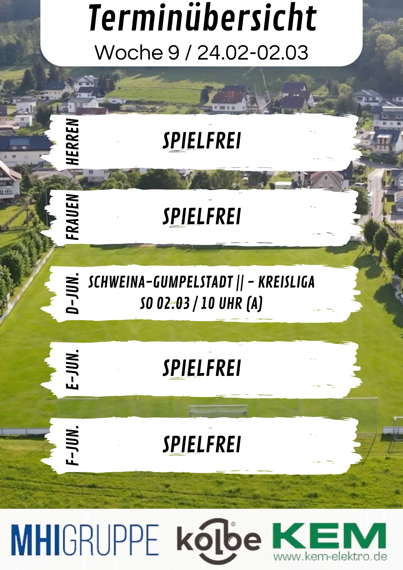 Wochenübersicht KW 9