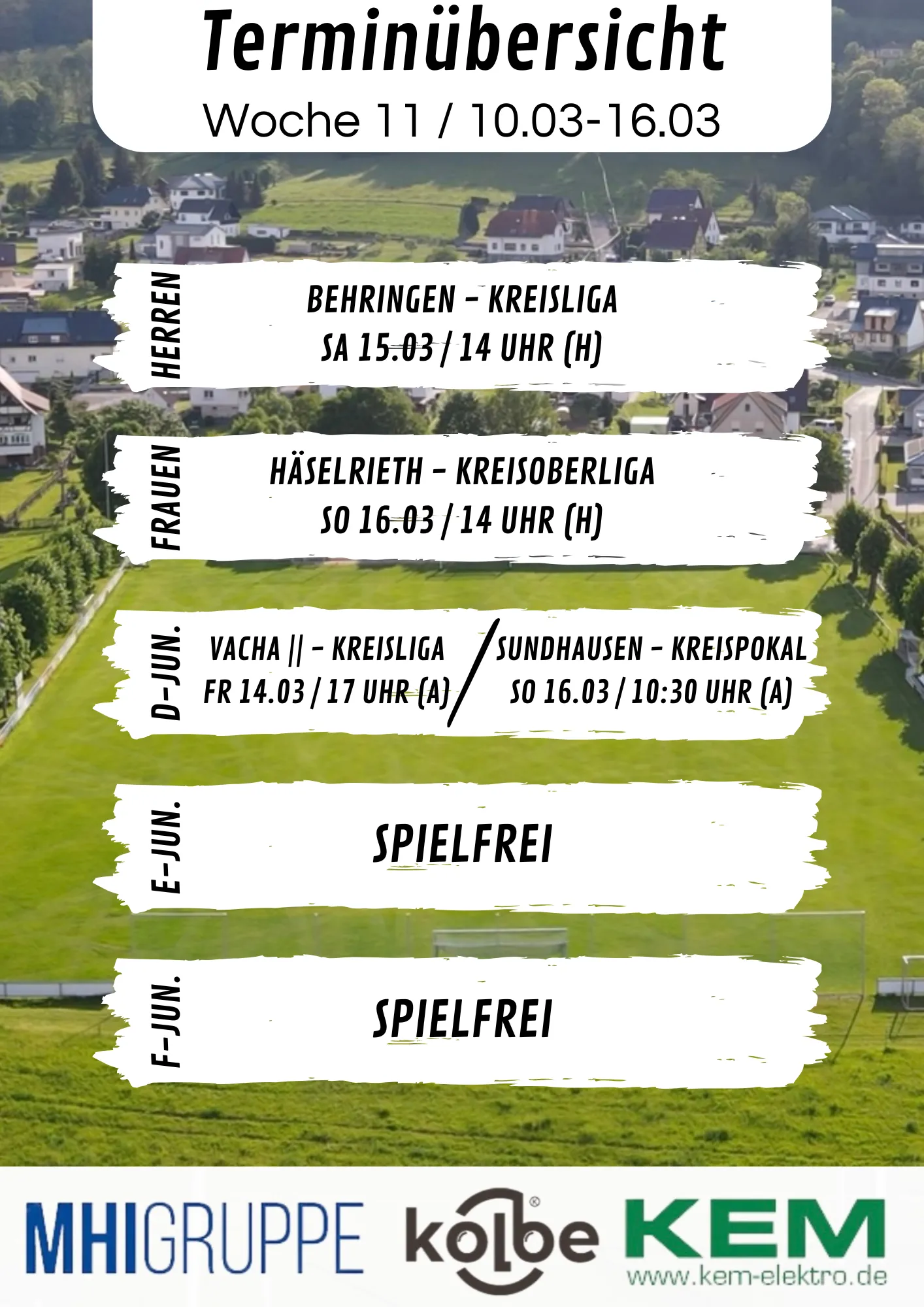 Wochenübersicht KW 11
