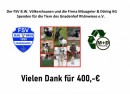 400,-€ Spende für die Tiere des Gnadenhof Rhönwiese e.V.