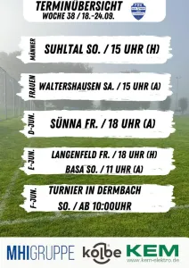 Terminübersicht KW38