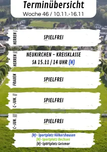 Wochenübersicht Herren - C-Junioren KW46