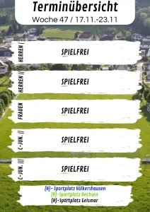 Wochenübersicht Herren - C-Junioren KW47