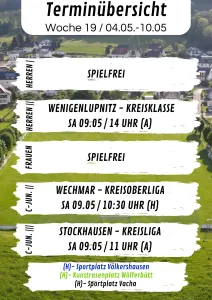 Wochenübersicht Herren - C-Junioren KW19